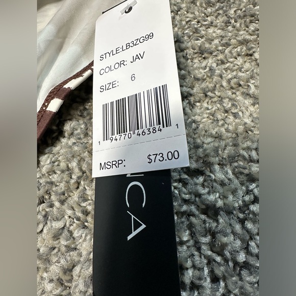 NWT La Blanca V-Front High Waist Bikini Bottom Size 6 - Picture 6 of 7